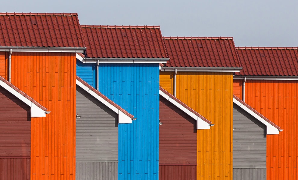 abstract detail colorful urban houses licenced stock image