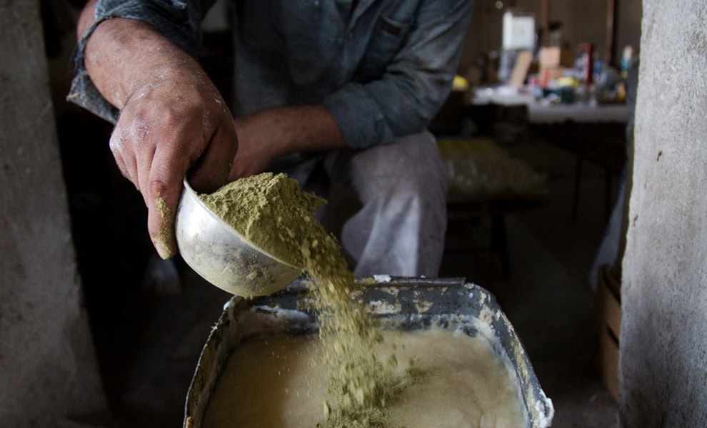 Traditional soap making in Ashtian (Wikimedia)