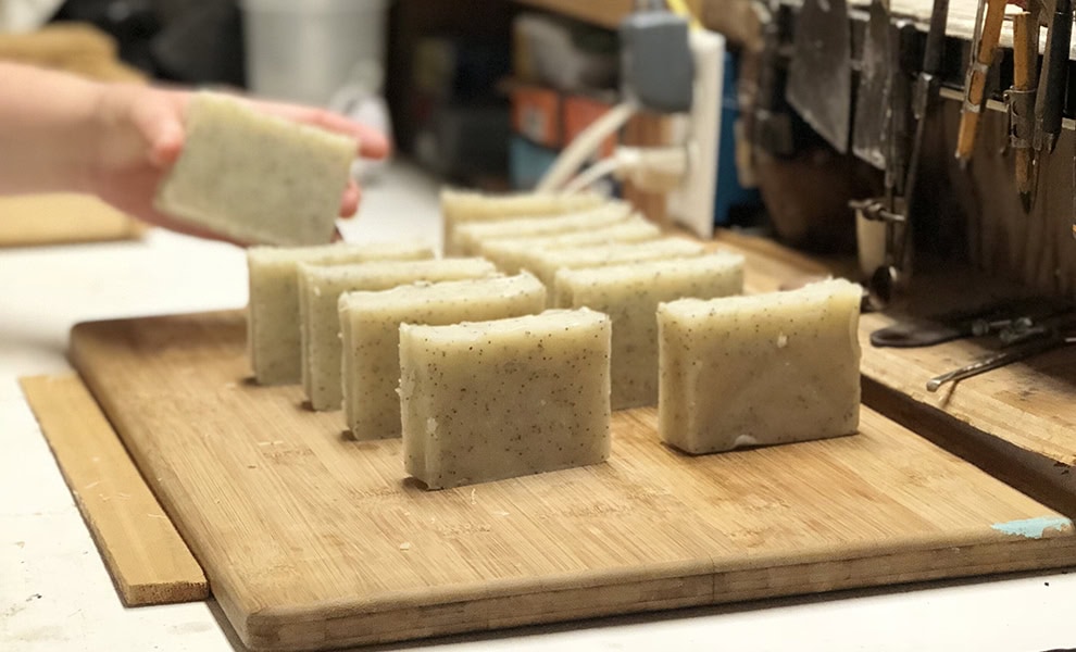 Drying natural soaps