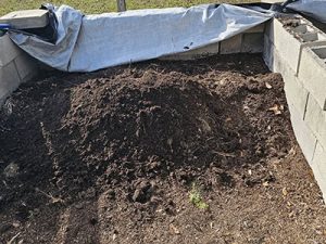 compost bin made from concrete blocks