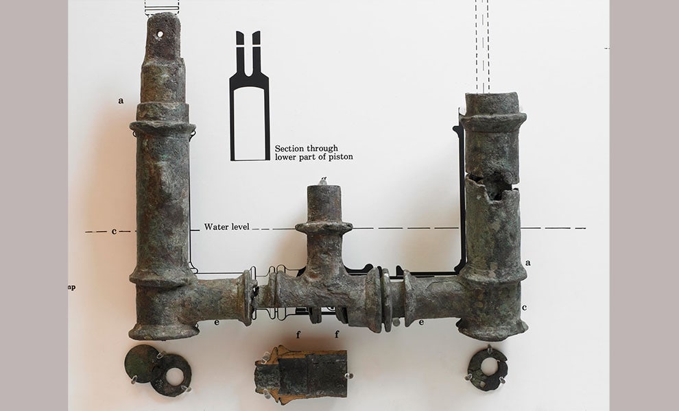 3rdC Bronze double action water pump Bolsena Lazio The Trustees of the British Museum